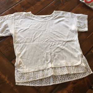 Madewell lace detailed top